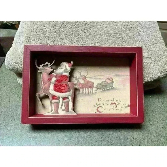 Christmas Santa Decor “I’m Sending You a Merry Christmas” - Picture 1 of 5